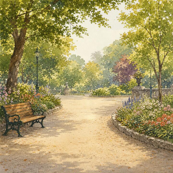 The park, empty